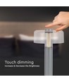 1W oplaadbare LED tafellamp - Touch dimbaar, 1800mAh batterij, 3000K, grijs, incl. USB-C kabel