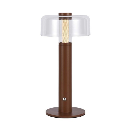 1W oplaadbare LED tafellamp, zandbruin - Touch dimbaar, 3000K, USB-C, 150x300mm
