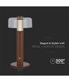 1W oplaadbare LED tafellamp, zandbruin - Touch dimbaar, 3000K, USB-C, 150x300mm