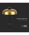 3W oplaadbare LED tafellamp - Touch dimbaar, 3-in-1 CCT, goud/zwart, incl. USB-kabel