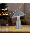 3W oplaadbare LED tafellamp, CCT - Grijs, touch dimbaar, USB-C, metaal, 200lm
