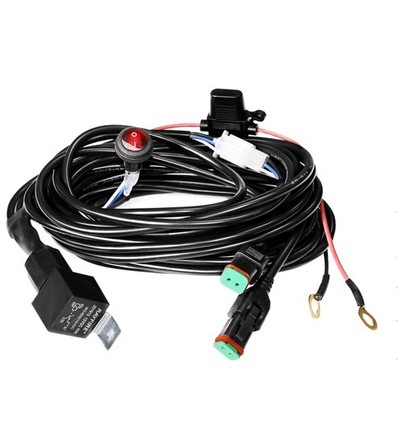 Kabel met schakelaar voor LEDlife werklamp - Voor 2 lampen, 2x15A, DT06-2S stekker