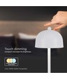 V-Tac Oplaadbare tafellamp 3-in-1 - CCT, wit, IP20, touch dimbaar