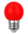 E27 1W LED kogellamp - Rood, mat