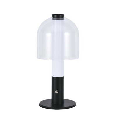2W LED tafellamp, oplaadbaar - Touch dimbaar, 3-in-1 CCT, zwart, USB, incl. batterij