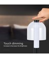 2W LED tafellamp, oplaadbaar - Touch dimbaar, 3-in-1 CCT, zwart, USB, incl. batterij