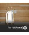 1W oplaadbare LED tafellamp, touch dimbaar - 3-in-1 CCT, French Gold, 1800mAh batterij, hoogte 19cm