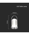 1W oplaadbare LED tafellamp, 3-in-1 CCT - Touch dimbaar, USB-C, 6-8 uur batterij, antieke finish