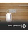 1W oplaadbare LED tafellamp, antiek brons - 3-in-1 CCT, dimbaar, 5V, 1800mAh batterij, hoogte 19cm