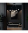 72cm 24W decoratieve LED pendellamp - Zwart, 3240lm, 3000K, IP20, incl. lichtbron
