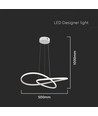 20W LED pendellamp, Ø50cm - 127lm/W, wit, circulair, 3000K, incl. lichtbron