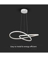 20W LED pendellamp, Ø50cm - 127lm/W, wit, circulair, 3000K, incl. lichtbron