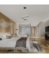 32W LED pendellamp met 3 ringen - Zwart, 3000K, 600x400x200mm, decoratieve plafondlamp