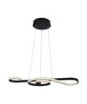 18W LED pendellamp, viool design - 700x250mm, 3000K, zwart, decoratieve plafondlamp