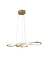 18W decoratieve LED pendellamp - L700x250mm, goud, viool-vormig, 3000K