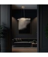 18W decoratieve LED pendellamp - L700x250mm, goud, viool-vormig, 3000K