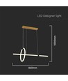 Decoratieve hanglamp voor eettafel, 85 cm - 3000K, zwart