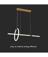 Decoratieve hanglamp voor eettafel, 85 cm - 3000K, zwart