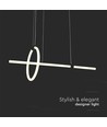 Decoratieve hanglamp voor eettafel, 85 cm - 3000K, zwart