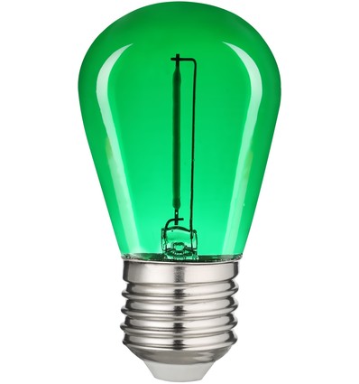 E27 0,6W LED kogellamp - Groen, kooldraad