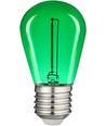 E27 0,6W LED kogellamp - Groen, kooldraad