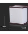 8W LED wandlamp - IP65, bruin, vierkant, incl. lichtbron
