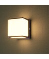 8W LED wandlamp - IP65, bruine behuizing, 4000K, 800lm, 120x120x92mm