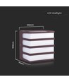 8W LED wandlamp, bruin - IP65, 4000K, vierkant, buiten