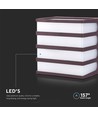 8W LED wandlamp, bruin - IP65, 4000K, vierkant, buiten