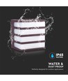 8W LED wandlamp, bruin - IP65, 4000K, vierkant, buiten
