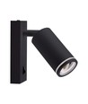 Wandgemonteerde GU10 spotlamp - zwarte behuizing
