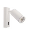 GU10 wandlamp met schakelaar - Wit, aluminium, zonder lichtbron