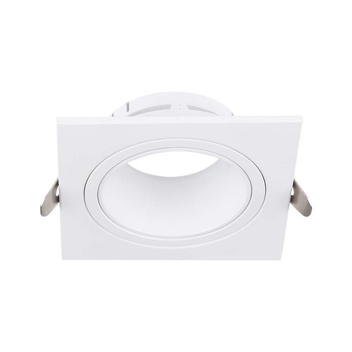 GU10 inbouwspot - Vierkant, wit, gat: 75x75 mm, zonder lichtbron
