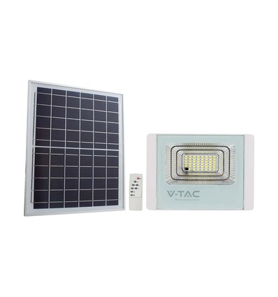 20W Zonnepaneel LED schijnwerper - 4000K, Wit huis