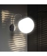 E27 wandlamp met witte bol - Zwart, IP44 buiten, Ø20cm, exclusief lichtbron