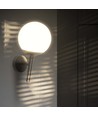 E27 buitenwandlamp - Zwart, IP44, opalen bol, Ø20cm, exclusief lichtbron