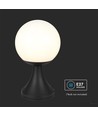 E27 buiten sokkellamp - IP44, mat zwart, opaalglas, hoogte 100cm, exclusief lichtbron