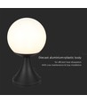 E27 buiten sokkellamp - IP44, mat zwart, opaalglas, hoogte 100cm, exclusief lichtbron