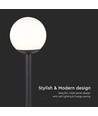 Zwarte tuinlamp - 97cm, IP44 buiten, mat zwart, E27 fitting, zonder lichtbron