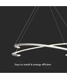 48W metalen plafondlamp - 800x1200mm, 3000K, wit, TRIAC dimbaar