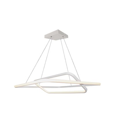 60x60cm 48W LED hanglamp, dimbaar - 5150lm, wit, aluminium, IP20 binnen