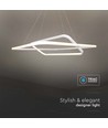 60x60cm 48W LED hanglamp, dimbaar - 5150lm, wit, aluminium, IP20 binnen