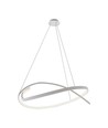 48W LED hanglamp, wit cirkel design - Dimbaar, 5150lm, IP20, verstelbare hoogte 80-120cm