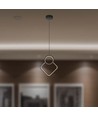 12W Designer hanglamp metaal - L280 x H1800mm, 1300lm, incl. lichtbron