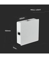 4W vierkante LED wandlamp - IP65, wit, 3000K, 428lm