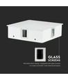 4W vierkante LED wandlamp - IP65, wit, 4000K, 428lm