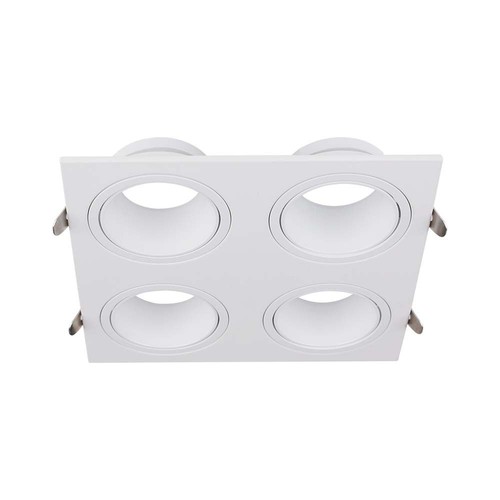 GU10 plafondspot met 4 koppen - 175 x 175 mm, wit, zonder lichtbron