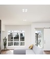 GU10 plafondspot met 4 koppen - 175 x 175 mm, wit, zonder lichtbron