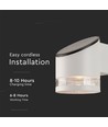 1W Solar wandlamp met sensor - 3000K, IP54, bewegingssensor, warm wit