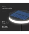 2W Solar LED spot met prikpen - IP54, 3000K, zwart, 1.8W zonnepaneel, incl. batterij